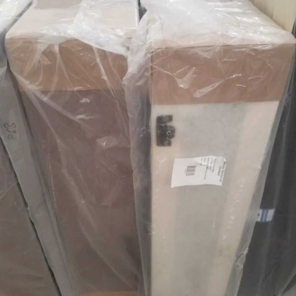 BAGGED 4FT6 DOUBLE DIVAN BASE - 2 DRAWER - NATURAL (2 PARTS)