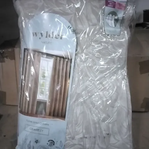 BAGGED WYLDER NATURE EYELET LINED CURTAINS 228X228CM APPROXIMATELY