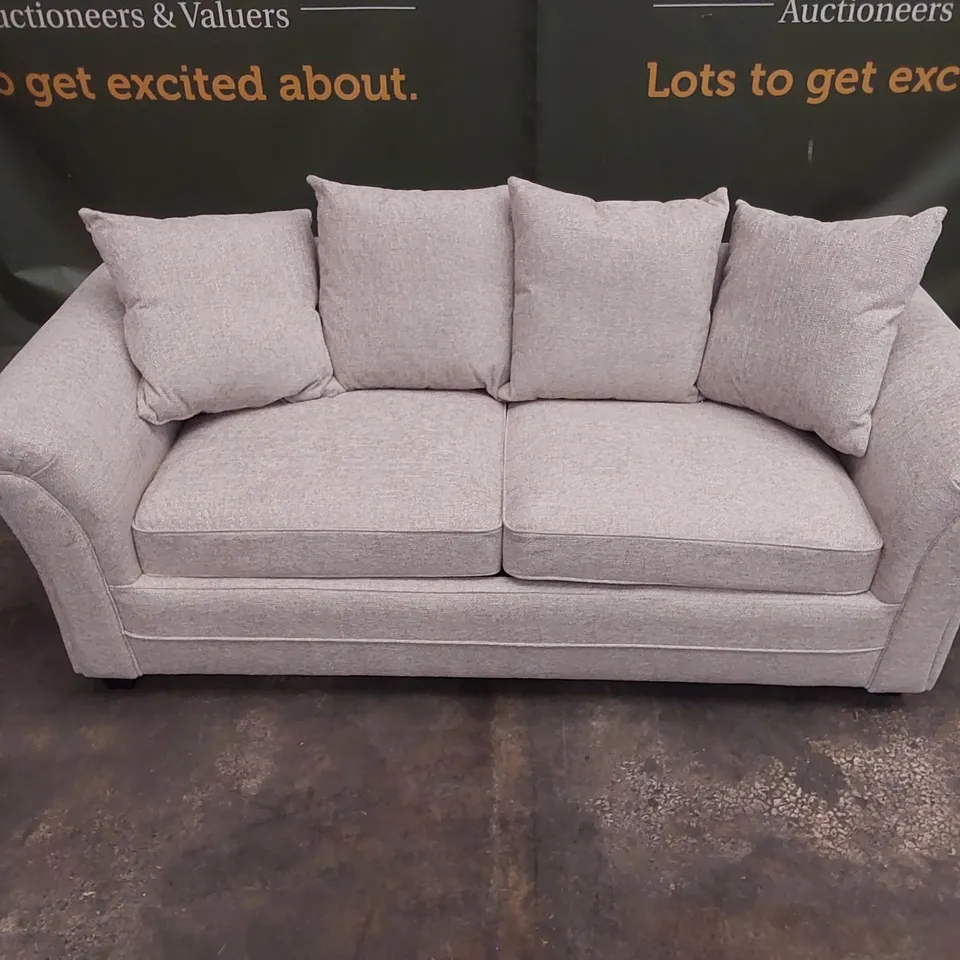 QUALITY DESIGNER DURY CHUNKY WEAVE SCATTER 3 SEATER SOFA - NATURAL 
