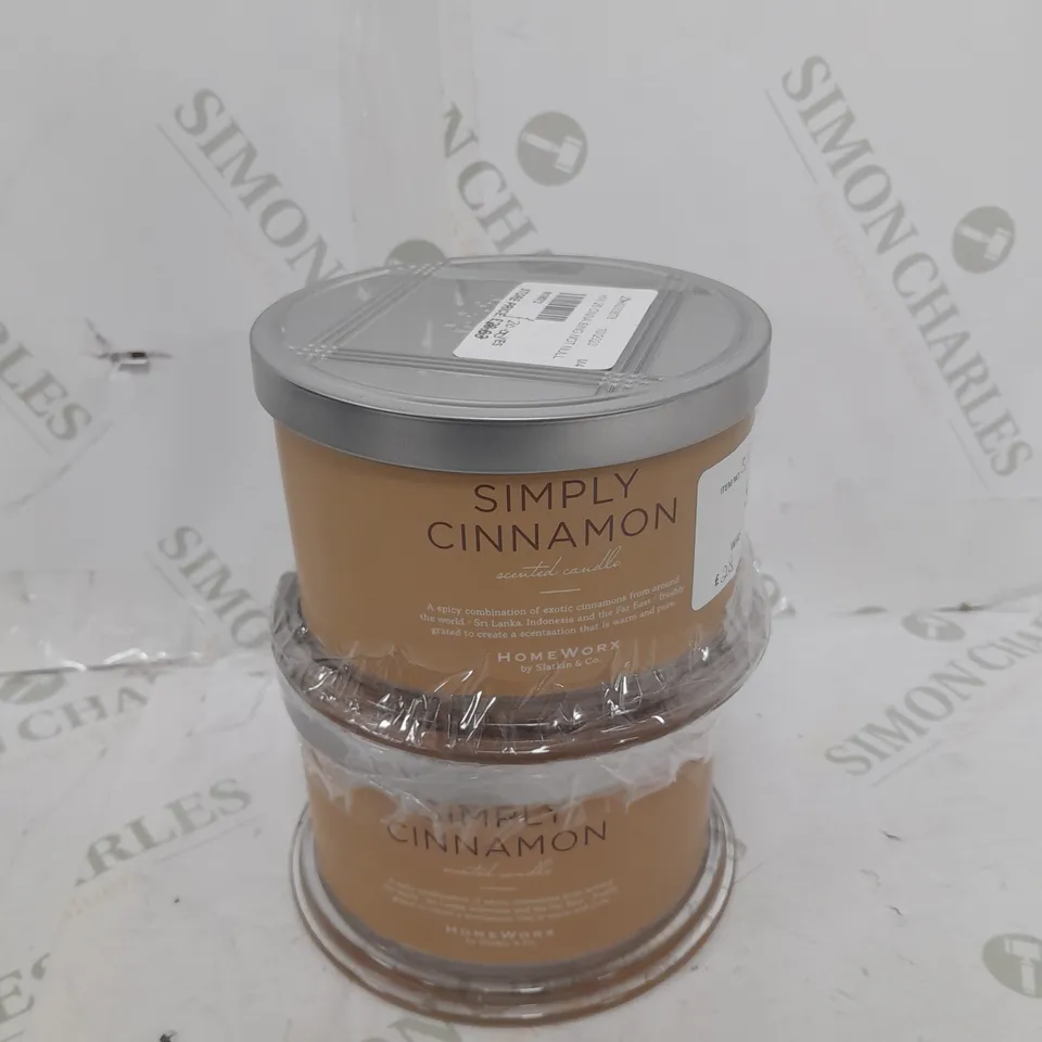 SET OF 2 SIMPLY CINNAMON SCENTED CANDLE 