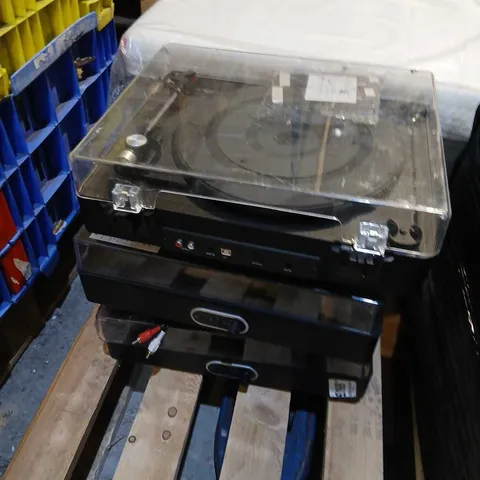 THREE ASSORTED UNBOXED TURNTABLES