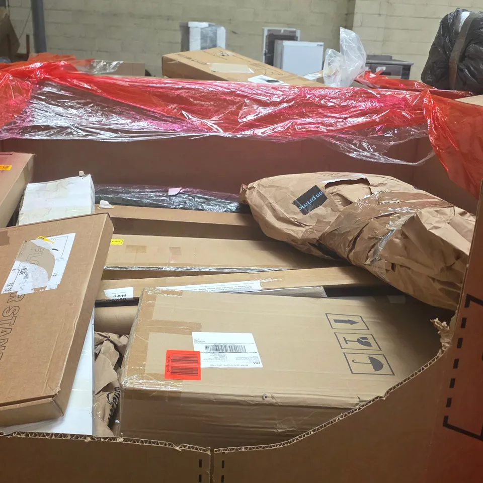 PALLET OF ASSORTED HOUSEHOLD GOODS AND PRODUCTS TO INCLUDE;TOILET SEAT COVER,BATHROOM ACCESSORIES