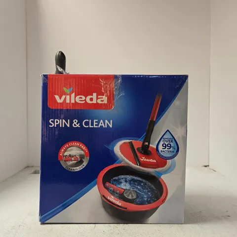 VILEDA SPIN & CLEAN MOP & BUCKET SET (BOXED)