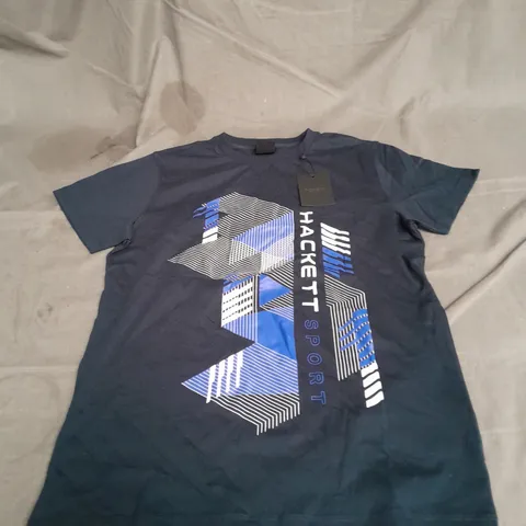 HACKETT SPORT GRAPHIC TEE IN NAVY SIZE 11/12YRS