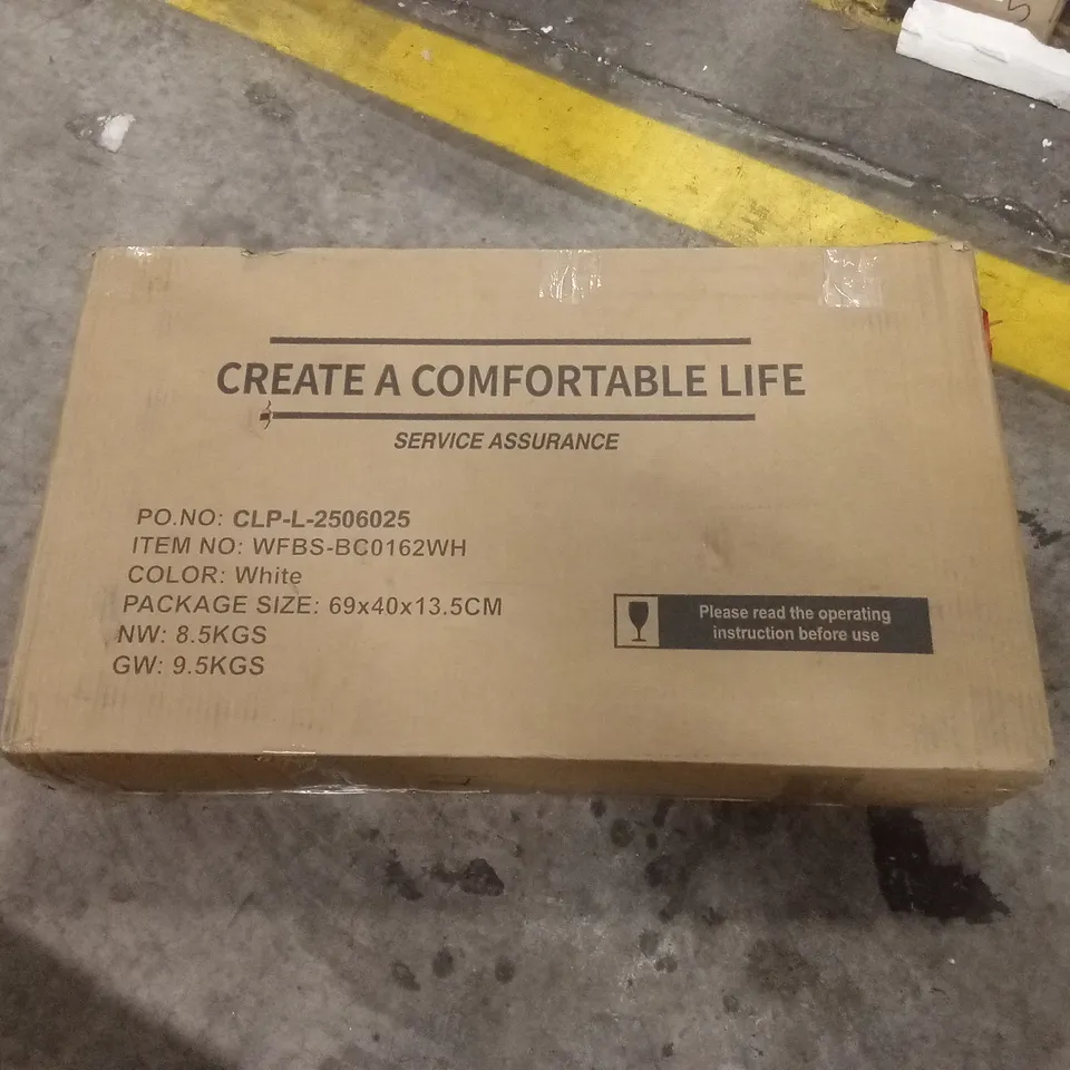 BOXED CORNER SHELVING UNIT WHITE