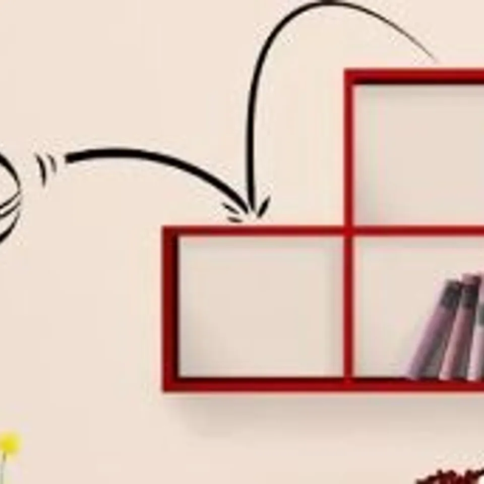 BRAND NEW BOXED BOY AND GIRL SHELF  - ORANGE