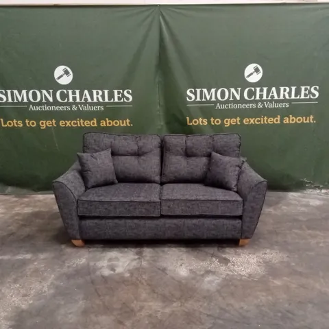 HALSTOW 2 SEATER FABRIC SOFA - CHARCOAL
