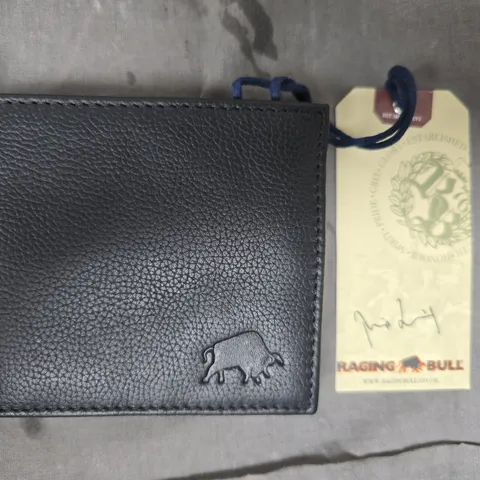 RAGING BULL LEATHER WALLET IN BLACK