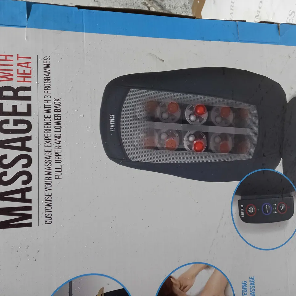 BOXED HOMEDICS SBM-179H SHIATSU MASSAGER WITH HEAT