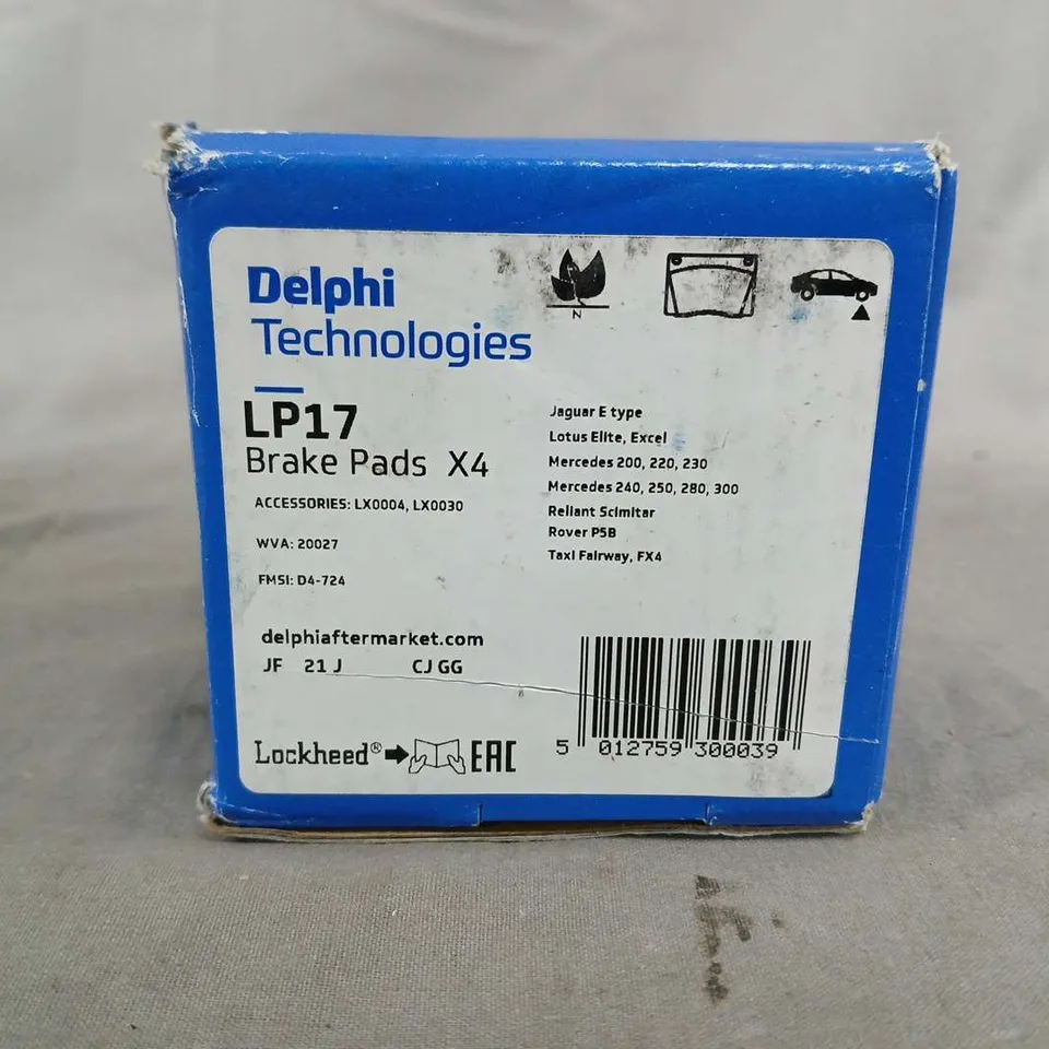 BOXED AND SEALED DELPHI TECHNOLOGIES LP17 BRAKE PADS X4