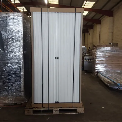 BRAND NEW BISLEY ESSENTIALS 2 DOOR TAMBOUR CUPBOARD - BLACK