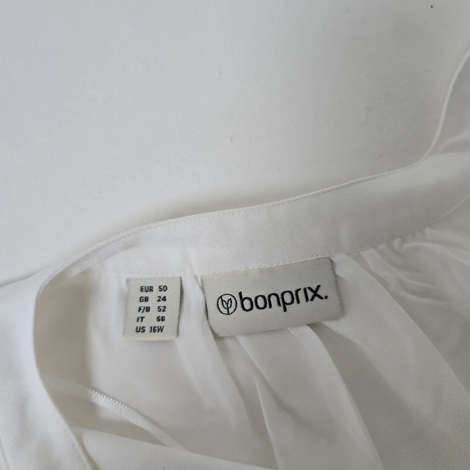 BONPRIX WHITE WOMEN'S BLOUSE – UK 24 (EU 50)