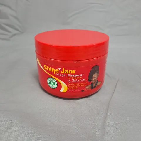 LOT OF 6 POTS OF SHINE'N JAM MAGIC FINGERS HAIR GEL FOR BRAIDERS - 227G PER POT