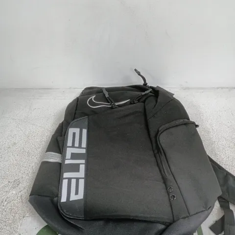 NIKE ELITE BACKPACK – BLACK WITH WHITE BRANDING