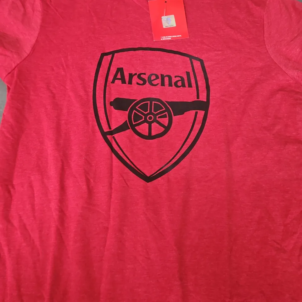 ARSENAL CREW-NECK T-SHIRT IN RED SIZE SMALL