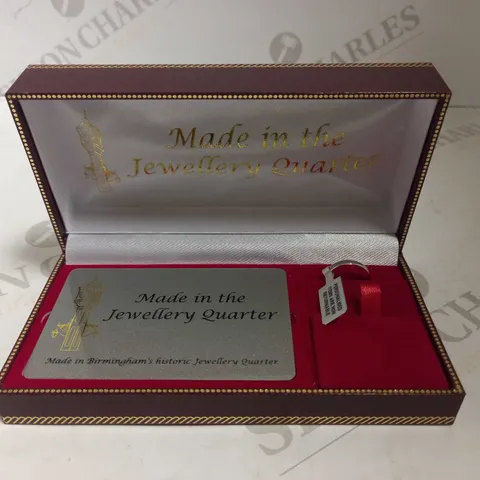 PERSONALISED 9CT WHITE GOLD D SHAPE WEDDING BAND SIZE N - "KAYLEIGH & CARL"