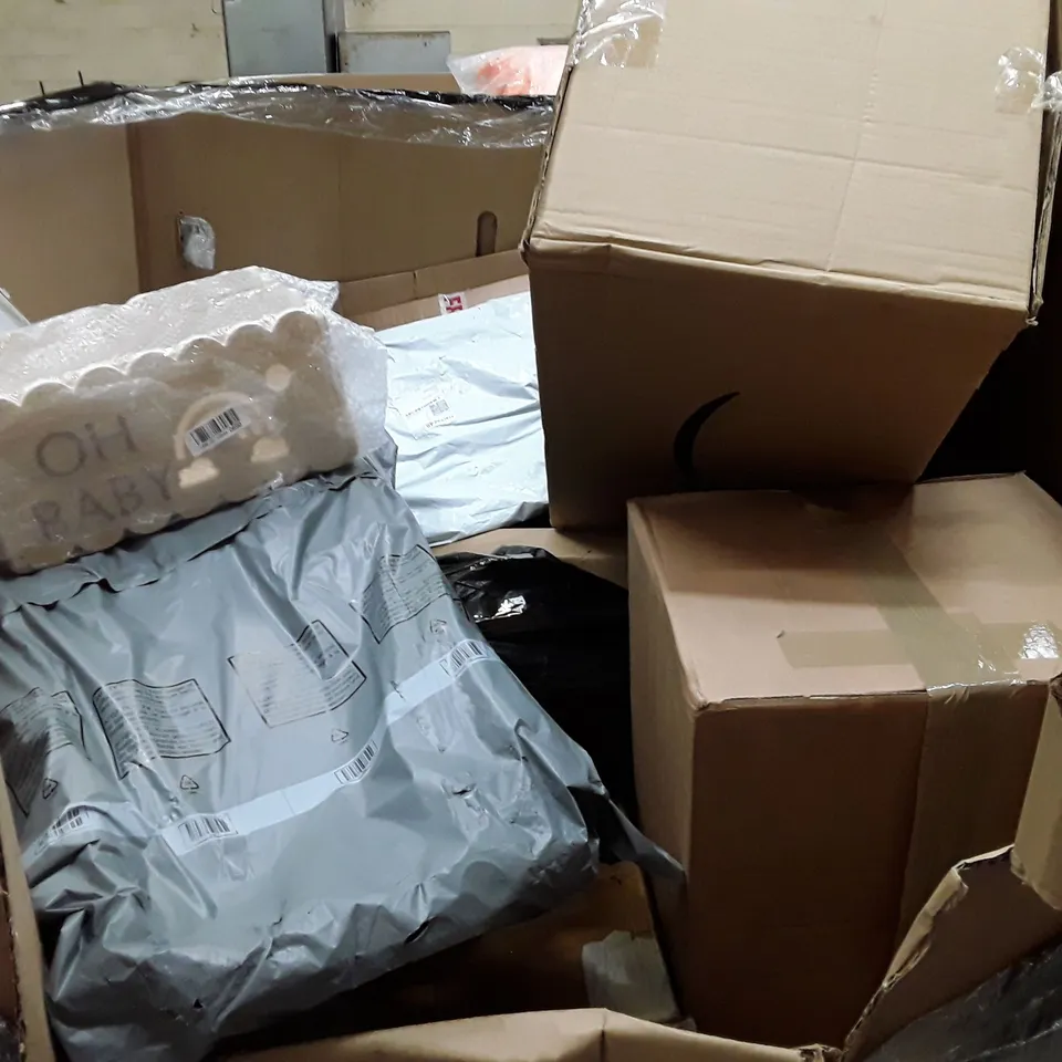 PALLET CONTAINING ASSORTED HOUSEHOLD PRODUCTS INCLUDING LED AQUARIUM LIGHT, FOLDABLE DISH DRYING RACK, DOG CAR SEAT & ROLLER BLIND