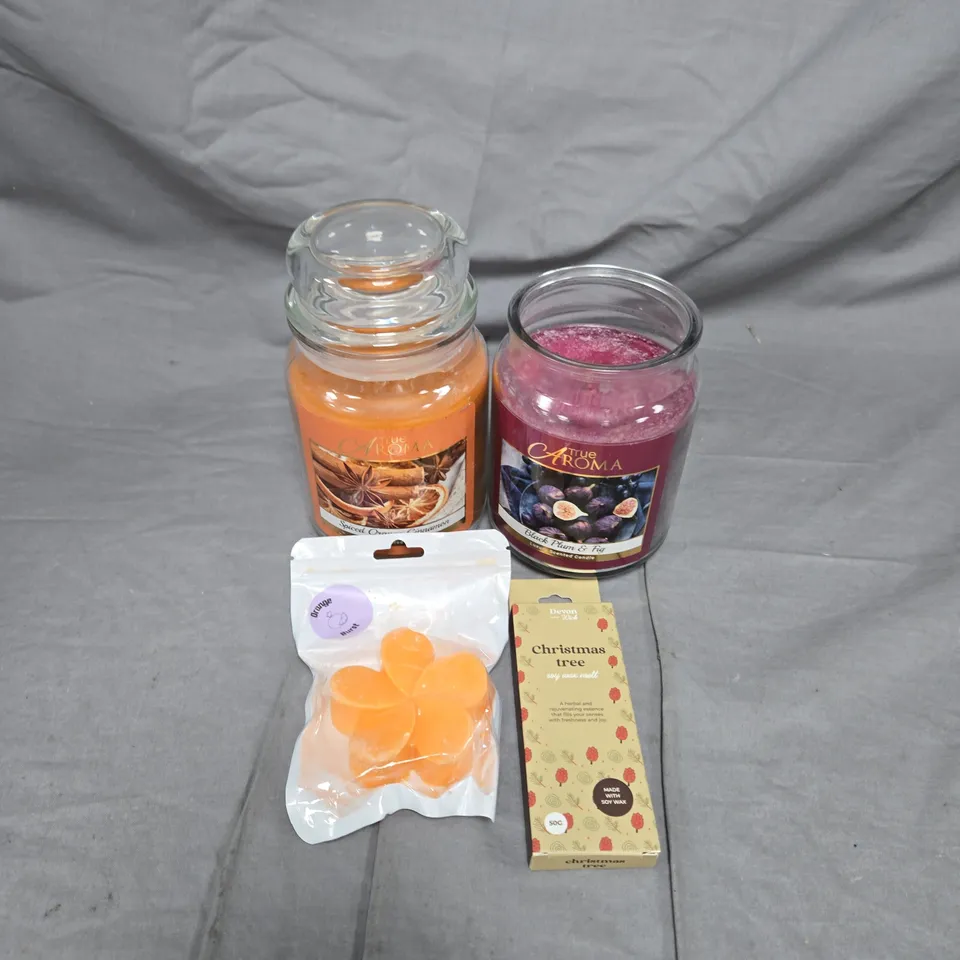 APPROXIMATELY 15 ASSORTED WAX MELT AND SCENTED CANDLES TO INCLUDE TRUE AROMA, DEVON WICK AND MADE BY CHLOE