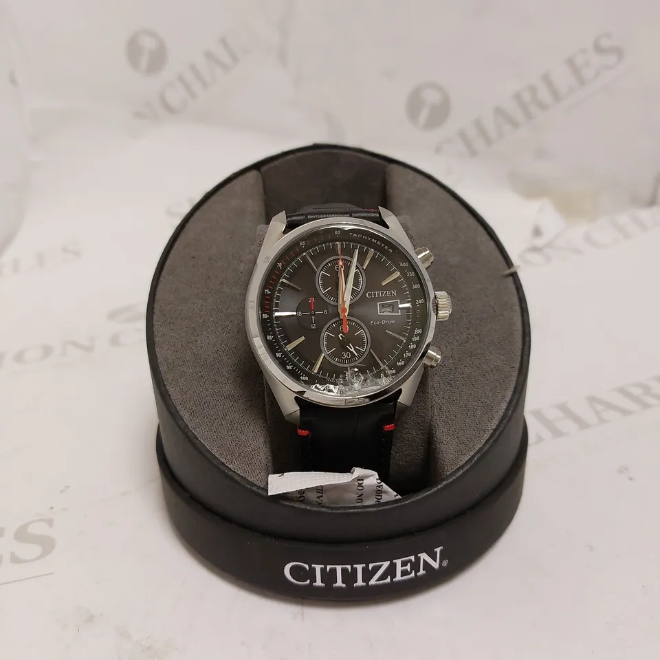 CITIZEN MENS CHRONOGRAPH LEATHER STRAP WATCH 
