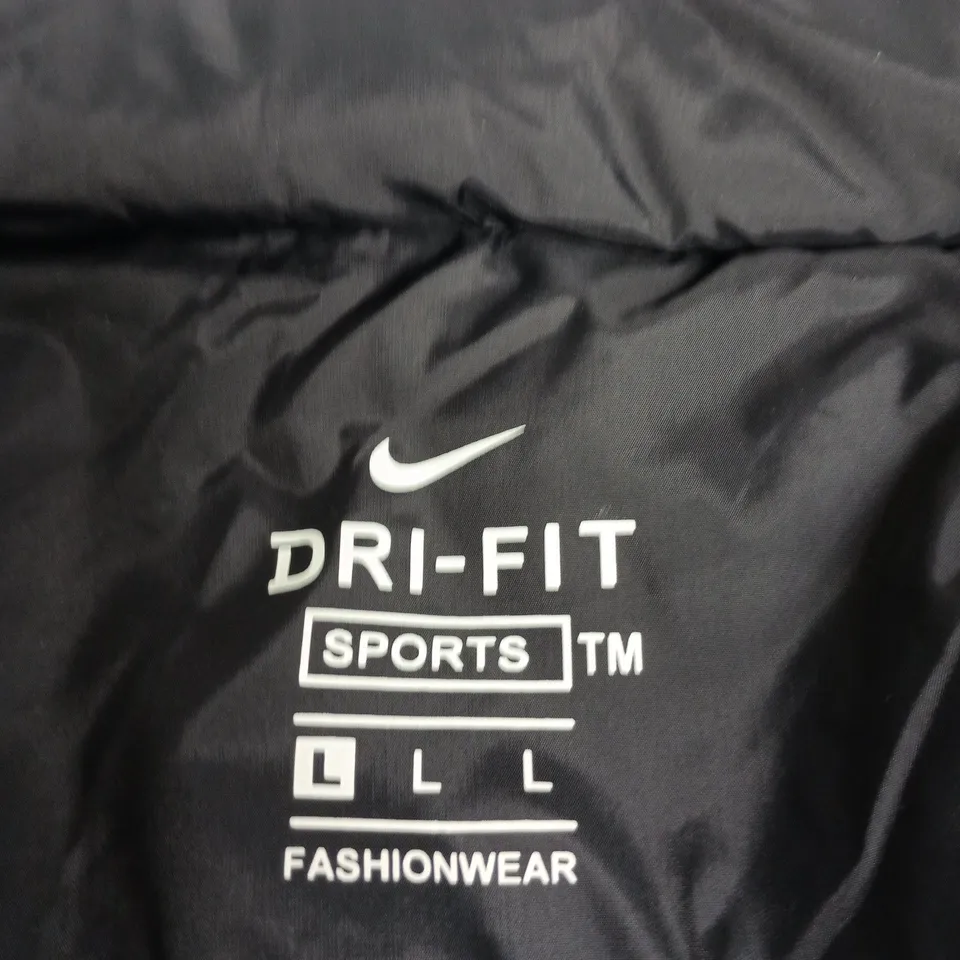 NIKE DRI-FIT SPORTS JACKET – BLACK, UK LARGE (L)