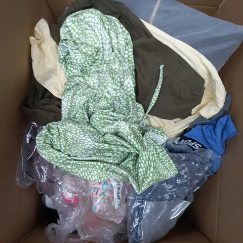 APPROXIMATELY 25 ASSORTED CLOTHING PRODUCTS IN VARIOUS STYLES & SIZES