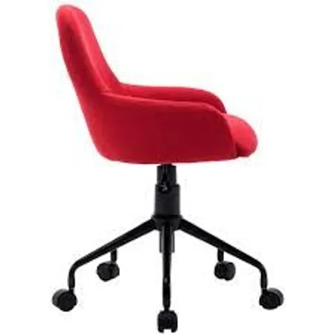 BOXED CECIL LINEN OFFICE CHAIR- RED (1 BOX)