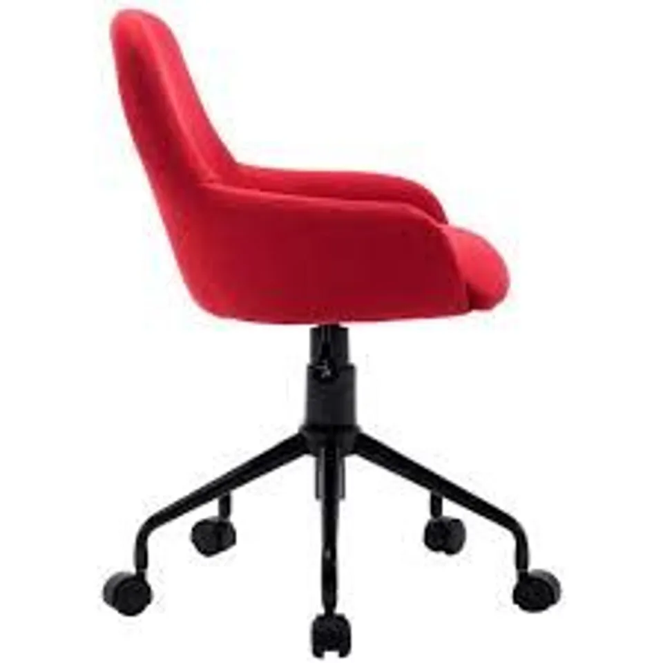 BOXED CECIL LINEN OFFICE CHAIR- RED (1 BOX)