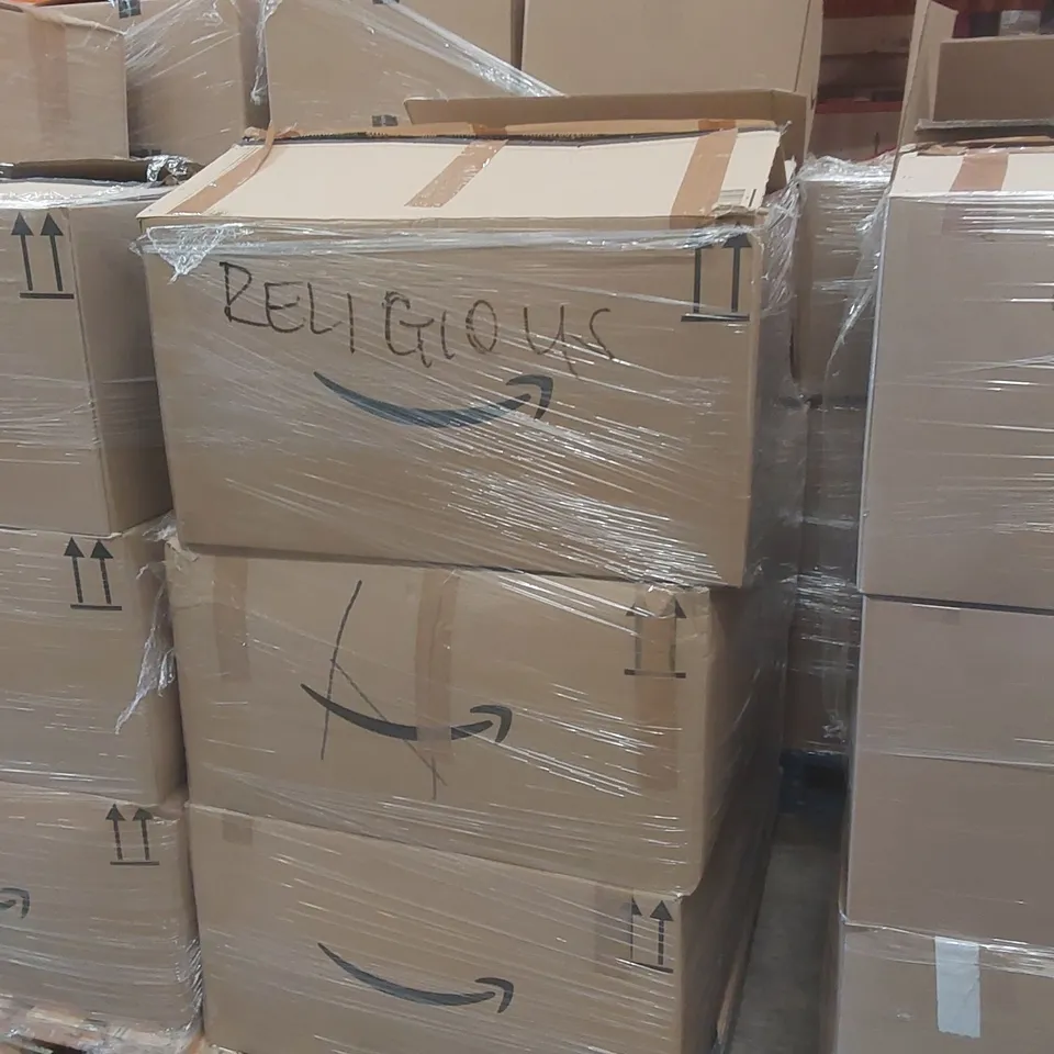 PALLET CONTAINING A VERY LARGE QUANTITY OF ASSORTED RELIGIOUS ITEMS