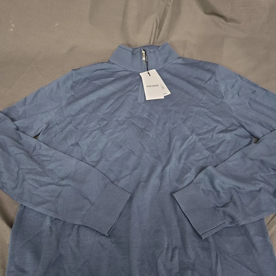 REISS 1/4 ZIP TOP SIZE L