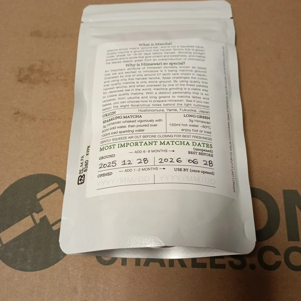 HIMAWARI MATCHA TENCHA 100G JAPANESE GREEN TEA