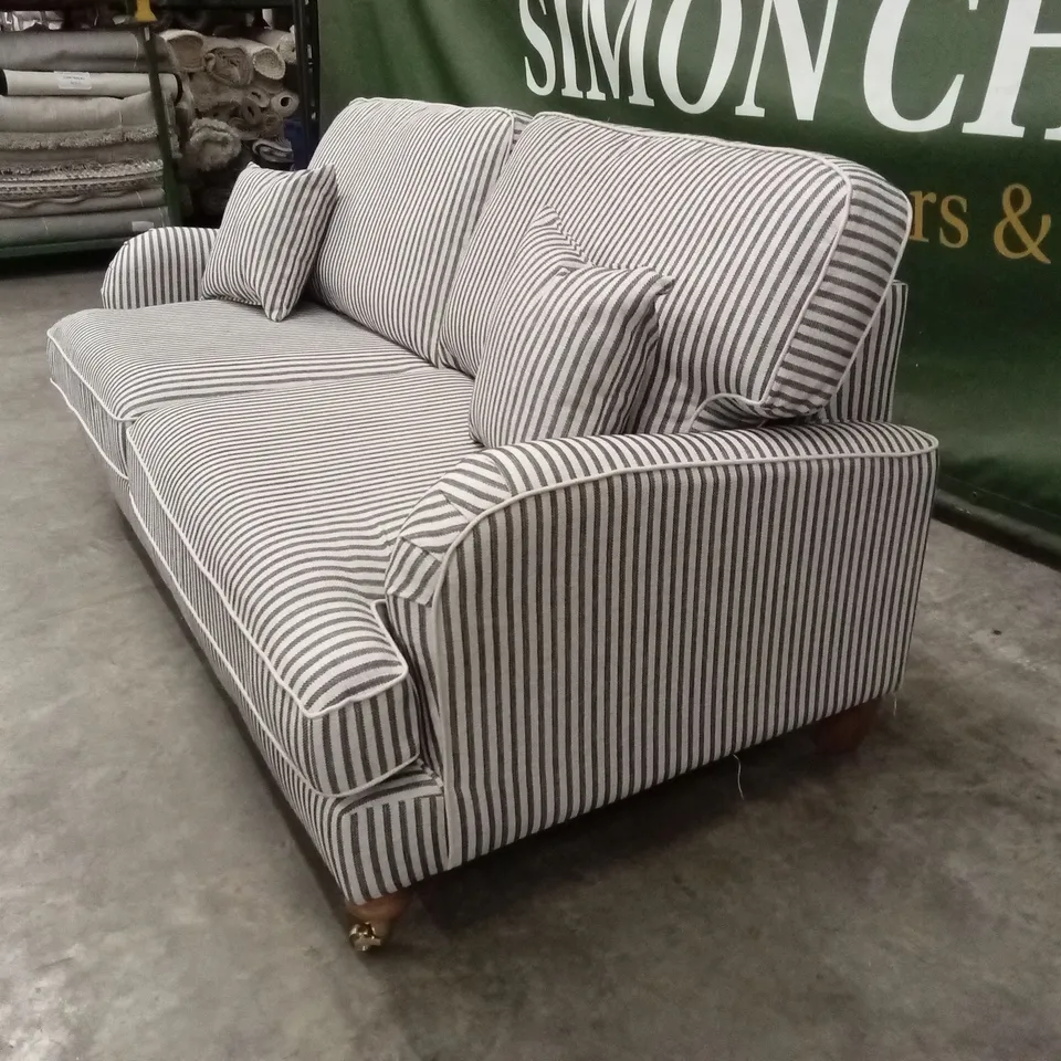 BAY STRIPE 3 SEATER FABRIC SOFA RRP £1199