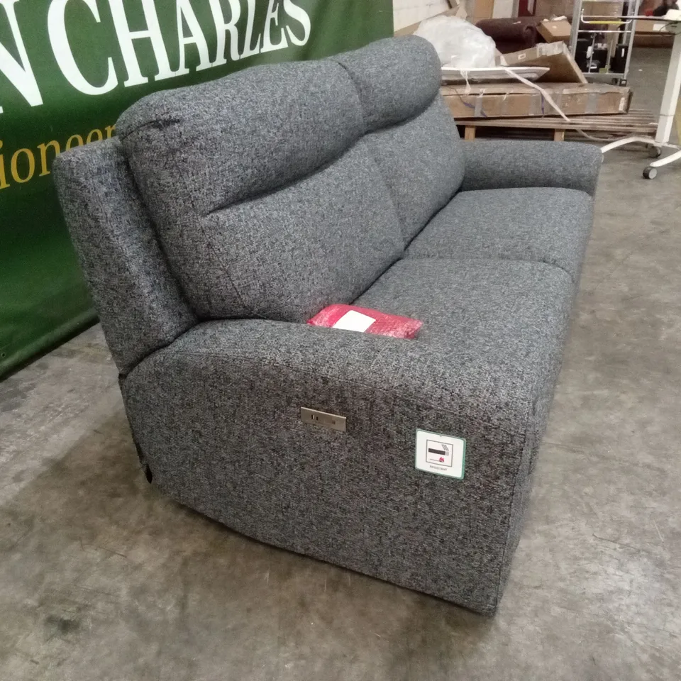 QUALITY DESIGNER ITALIAN MADE ANZOLA 3 SEATER POWER RECLINER FABRIC SOFA