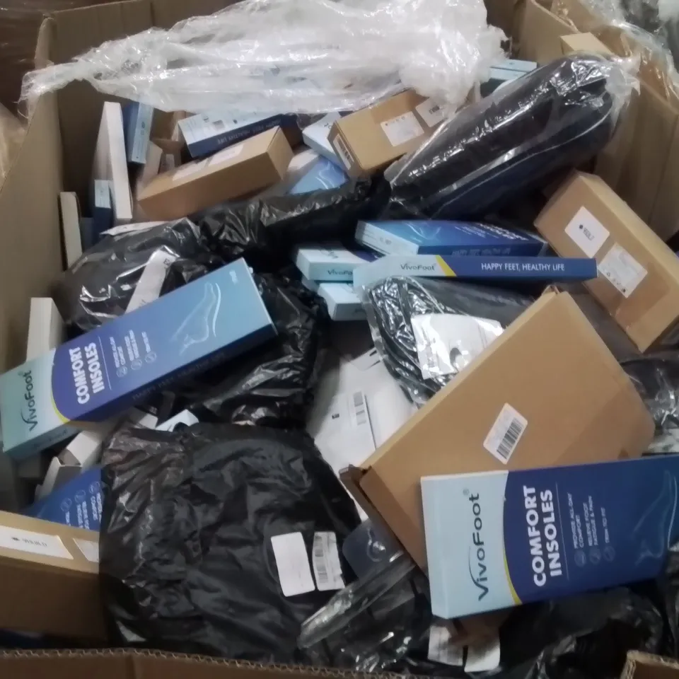 PALLET CONTAINING A LARGE QUANTITY OF TECH,PETS,BEAUTY,TOOLS PRODUCTS TO INCLUDE;INSOLES,HARNESS,USB DATA CABLE