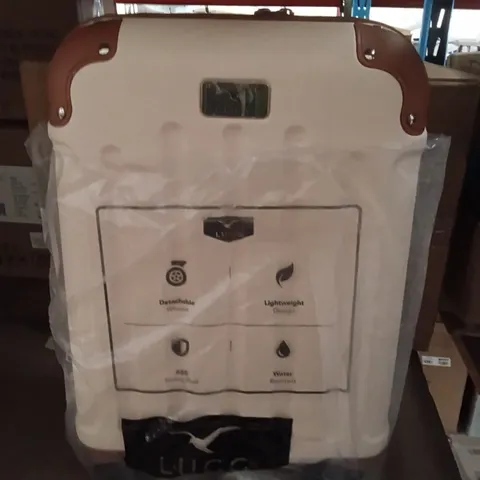 BRAND NEW LUGG BEIGE AND BROWN SMALL SUITCASE