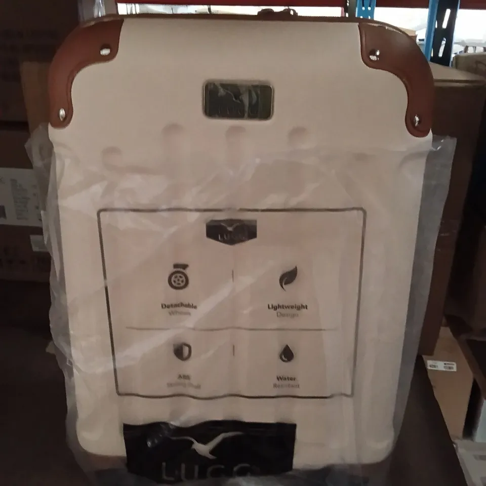BRAND NEW LUGG BEIGE AND BROWN SMALL SUITCASE 