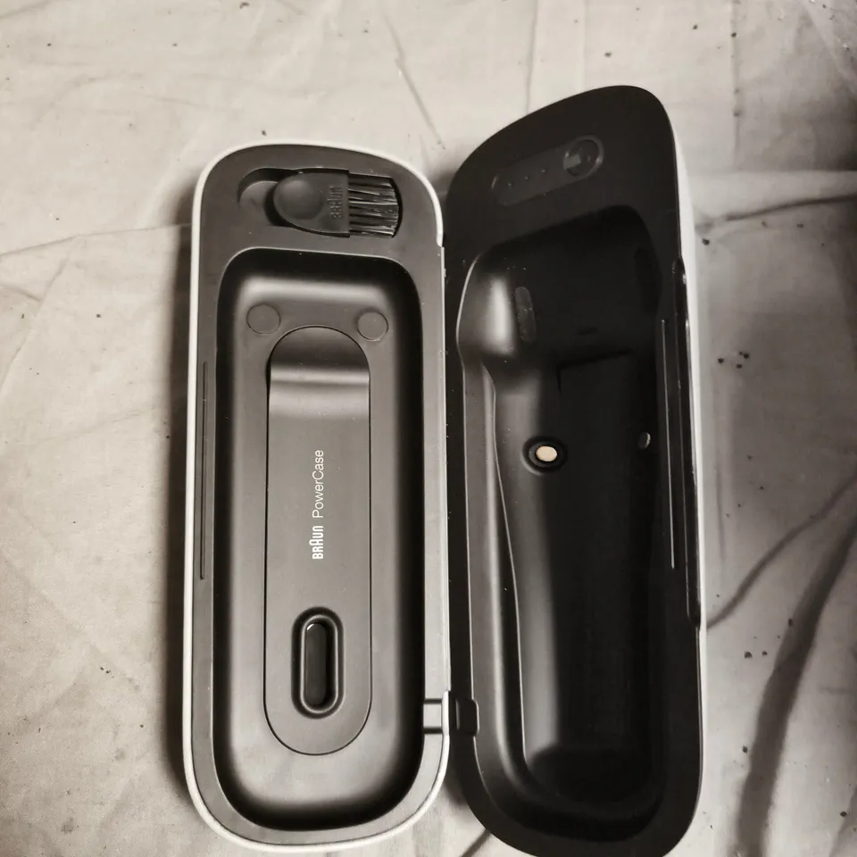 BRAUN POWERCASE TRAVEL CASE FOR SHAVER WITH CLEANING BRUSH ( CASE ONLY )