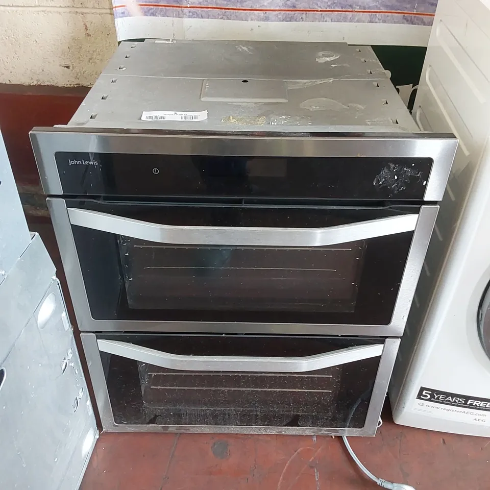 JOHN LEWIS JLBIDU713X DOUBLE BUILT-UNDER ELECTRIC OVEN, STAINLESS STEEL 