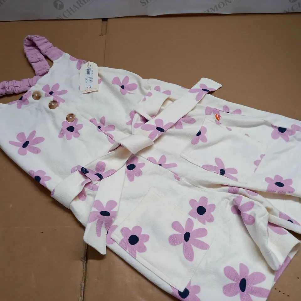 RIVER ISLAND FLOWER THEMED DUNGAREES - UK 9/10 YRS