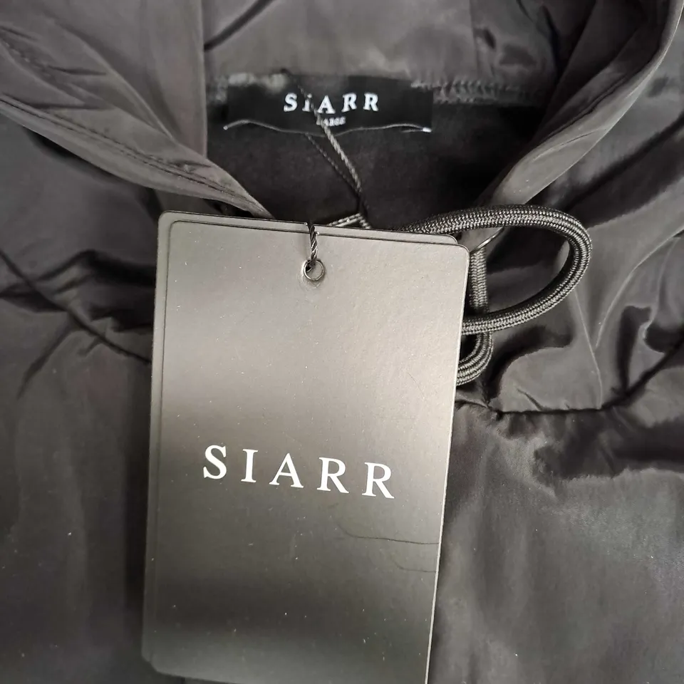 SIARR QURTER ZIP/BUTTON COAT IN BLACK - LARGE