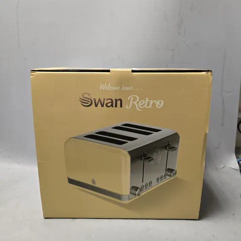 BOXED SWAN RETRO 4 SLICE TOASTER