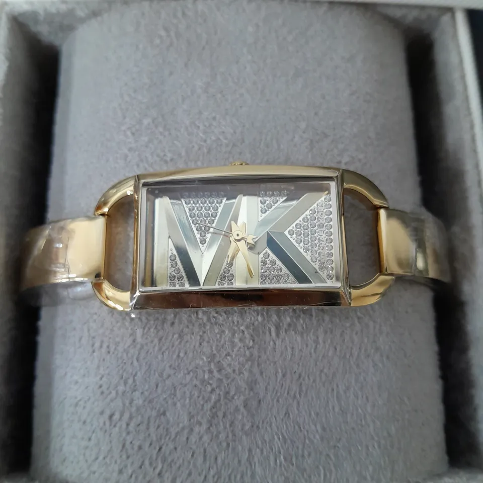 MICHAEL KORS MK EMPIRE THREE-HAND GOLD-TONE STAINLESS STEEL WATCH