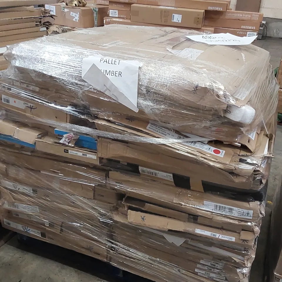 PALLET TO CONTAIN A LARGE QUANTITY OF FURNITURE PARTS/PANELS ECT