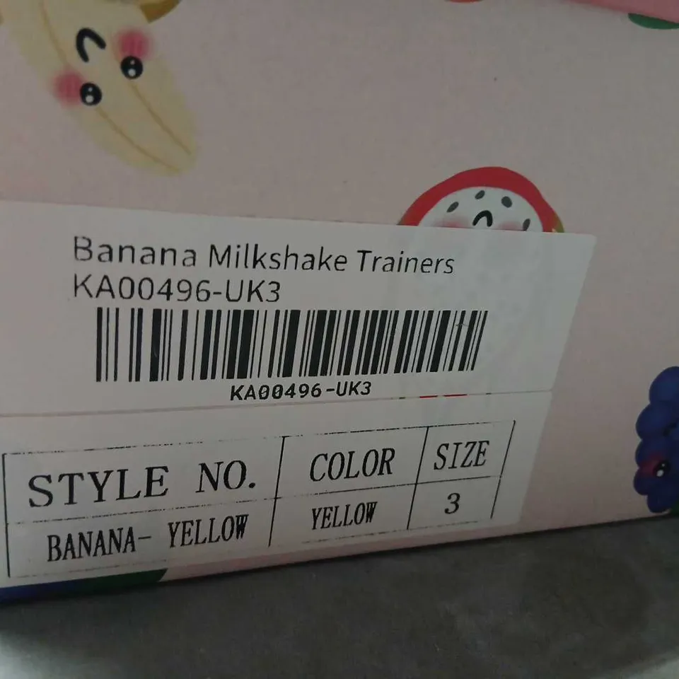 KOI FRUITTI TUTTI BANANA MILKSHAKE TRAINERS – YELLOW, KID'S SHOES (UK 3)