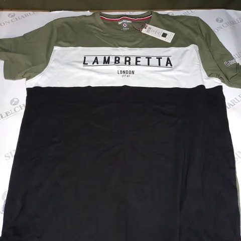 LAMBRETTA PANEL T-SHIRT - 2XL