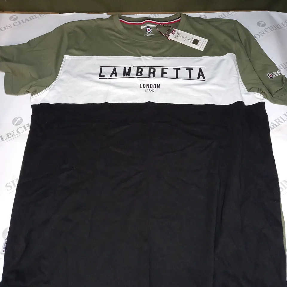 LAMBRETTA PANEL T-SHIRT - 2XL