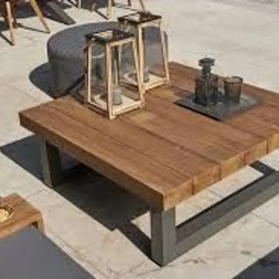 BOXED LIFE NEVADA TEAK COFFEE TABLE (1 BOX)