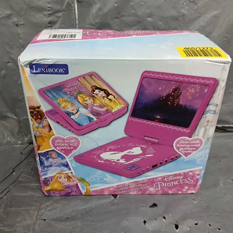 BOXED LEXIBOOK DISNEY PRINCESS PORTABLE DVD PLAYER