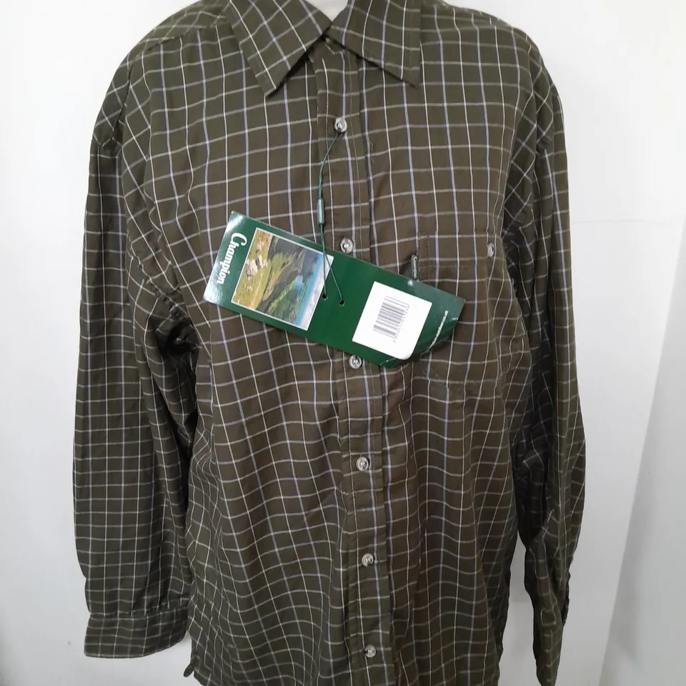CHAMPION MILTO GREEN OVER SHIRT - L