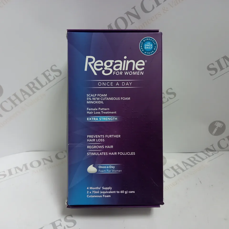 REGAINE FOR WOMEN 5% W/W CUTANEOUS MINOXIDIL FOAM EXTRA STRENGTH (2 X 73ML)