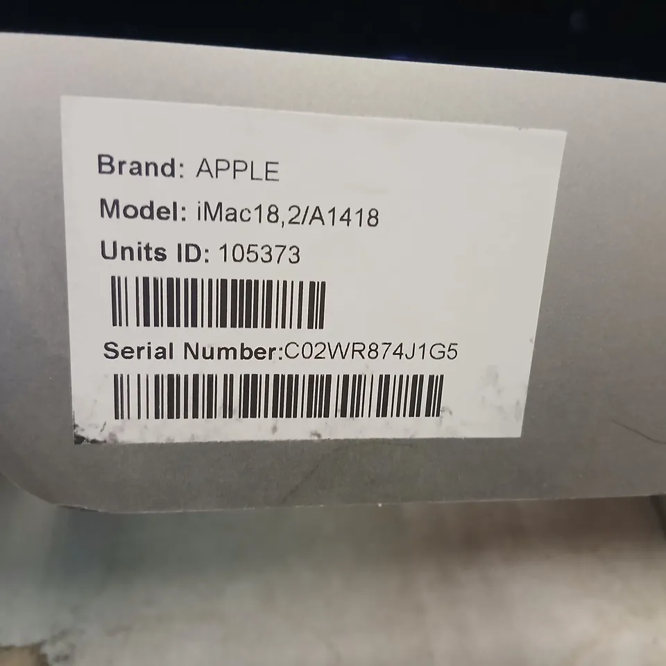 APPLE IMAC 27-INCH (IMAC18,2 / A1418) ALL-IN-ONE DESKTOP